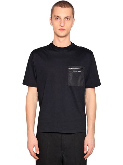 prada mens shirts front zipper|Cotton shirt with zipper .